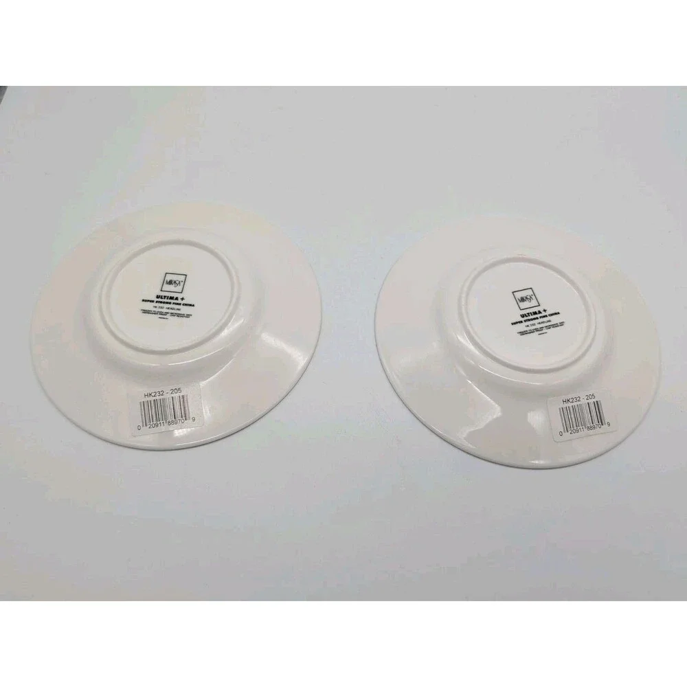 2 VTG Mikasa Saucer Plates 6” Ultima+ HK-232 Headline 1990s Geometric